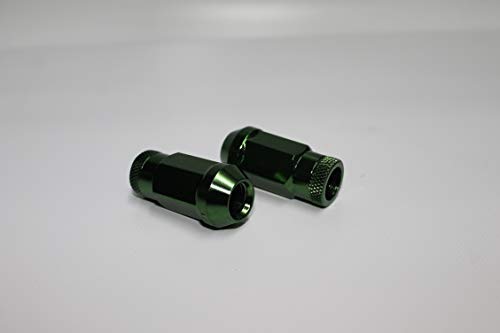 Tuercas M12 x 1,5 Japón Racing de acero forjado verde para evitar vibraciones en llanta 7