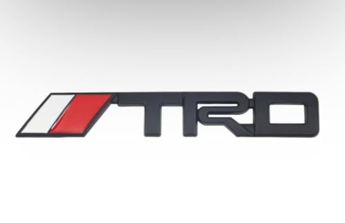 Image of Emblems for Car & Bike Metal Lo.go and Grill Me.tal Lo.go, Auto Accessories for Car Emblem 3D Badge Auto Racing Sport Sticker Grand Tourer Decal. (Long New Black TRD Logo.)