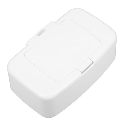 Cabilock Caja Dispensadora para Toallitas Húmedas de Plástico Blanco con Tapa Organizador Decorativo para Sala y Habitación Infantil Almacenamiento Portátil y Reutilizable para Wipes y
