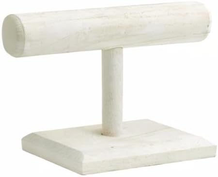Ikee Design Antique Wooden Display Jewelry Accessory Stand, Bracelet Scrunchie Holder Display for Store, Showcase and Home, Wash White Color, 7.9 W x 2.9 D x 5.5 H in image 8 of 8 B08GFY5Y16