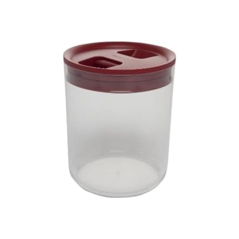Click Clack Pantry Canister, 3.3-Quart, Red Lid Cover