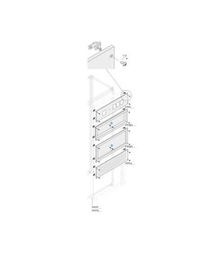 Panel ventilée 100 x 1000 mm plaque de ventilation pour grille armoire électrique