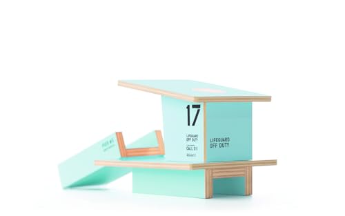 CANDYCAR® Wooden Diecast Collection - Teal Santa Monica, Premium Handcrafted Beech Wood Beach Tower