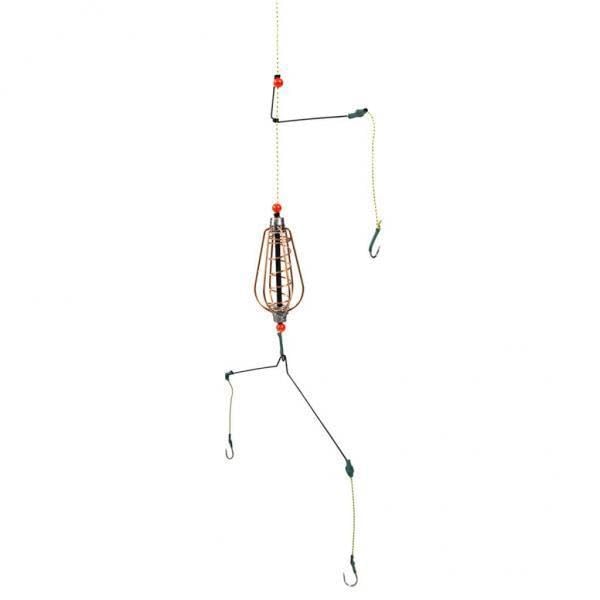 UJEAVETTE 3xFishing Feeder Basket Holder Fishing Bait Cage with Line Hooks 20g Other Terminal Tackle-image-46