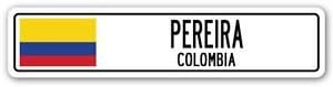 3 unidades Pereira, Colombia - Pegatina para cartel de calle con bandera colombiana de 3 pulgadas, diseño de bandera de la ciudad de campo,