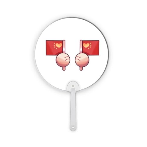 Drapeau de la Chine de forme ronde en plastique rouge pour décoration d'Asie - 2