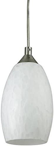 Sunlite 11 Inch LED Decorative Pendant Light Fixture, 9 Watts (60 Watt Equivalent), 800 Lumens, Dimmable, Glass Shade, Brushed Nickel Finish, ETL Listed, Juneau