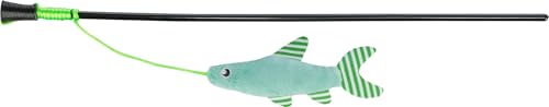 Image of Trixie Playing Rod with Fish Plastic /Plush Catnip 42cm