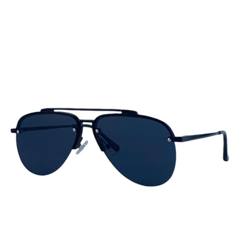 Lunettes de soleil ovales Steampunk homme monture métal vintage luxe rétro chic