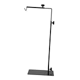 WEKADRIN Soporte Metálico Ajustable para Lámpara de Reptil Base Estable con Disipación Térmica Compatible con Lámparas Cerámicas Día para Terrarios de Tortugas Conejos y Pequeños Animales