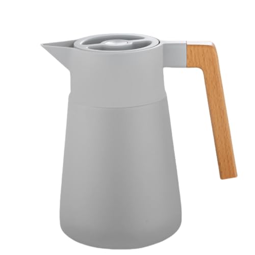 保温ポット 304ステンレス 家庭用ポット コーヒーポット ト保冷ティーポット ト木製のハンドルと蓋付き サーモス ステンレスポット 保温保冷 保温ポット 卓上ポット 高い保温効力 真空断熱 家庭用 オフィス ヨーロピアンスタイル ギフト 真空 大容 (1