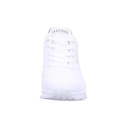 Image of Skechers Women's Uno-pop Back, White /Purple, 9