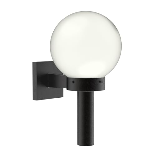 Progress Lighting Acrylic Globe Outdoor Wall Lantern Light, Black