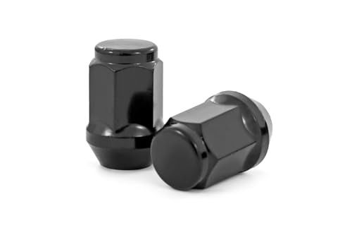 Image of Rough Country 16-Piece Lug Nut Set - M10x1.25, Bulge Acorn Style, Black, Fits Most Aftermarket Wheels