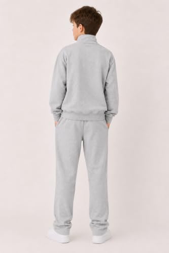 Image of Cakaner Boys Color Block Button Down Shirt and Jogger Pants Button Up Sweatsuits Sets (Size: 5-12T)