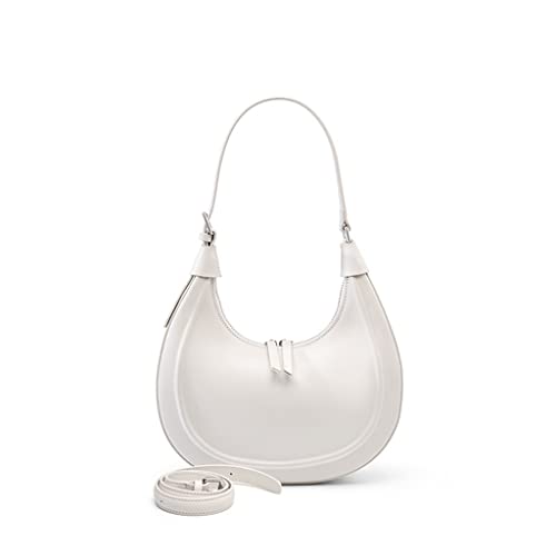 Sac demi-lune croissant sous les bras en cuir PU souple noir pour femme