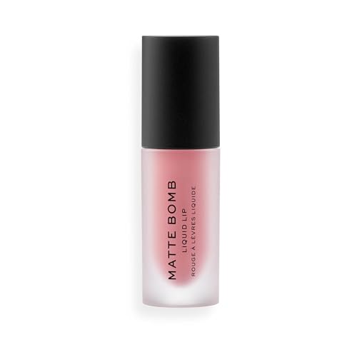 Image of Makeup Revolution Matte Bomb Liquid Lipstick Delicate Brown, Rich matte finish, Highly pigmented, Lightweight, cruelty-free, vegan-friendly formula, 4.6ml (Pack of 2)