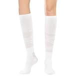 YOYOU White Knee High Socks Thin Breathable Compression Socks for Women Soccer Cycling Running Sport