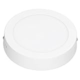 Garosa Plafoniera a LED 12W Montaggio Ad Incasso Apparecchio Rotondo Ultra Sottile 6500K Luce Diurna per Bagno Ufficio Alluminio ABS Illuminazione Durevole