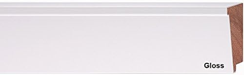 Picture Frame Moulding (Wood) 100ft Bundle - Contemporary White Finish - 2.5" Width - 7/16" Rabbet Depth