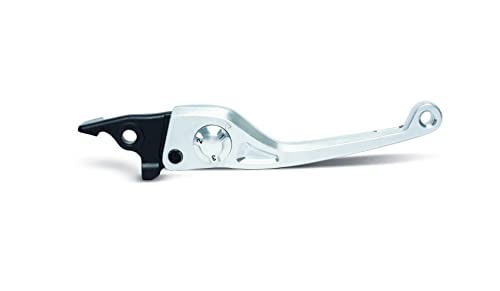 Image of TVS Motorcycle Brake Levers Set, Chrome Finish, Adjustable Reach, Silver, Set of 2