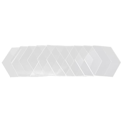 SHINEOFI 10 Pcs Panneaux Acryliques Hexagonaux Faits Main pour DIY et Peinture, Faciles à Nettoyer et Résistants la Casse, Décoration Créative