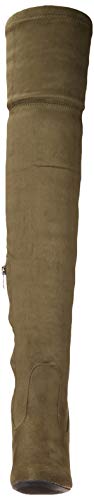 Yoki-Bloom Over The Knee Microfabric Boot, Olive, 6 M Us #TOP1