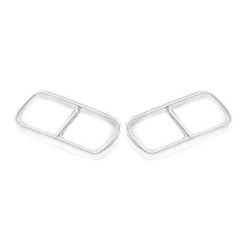 Cubierta de silenciador de escape para BMW Serie 7 F01 2009-2014 en acabado plateado elegante