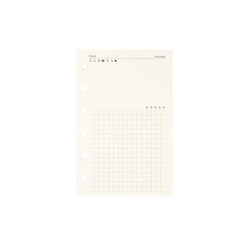 Image of Zelten Loose Leaf Punched Paper Refills Paper for 6 Hole Binder Personal Organizer Diary Notebook Refillable Planner (Favorites,A7 /6 Hole)