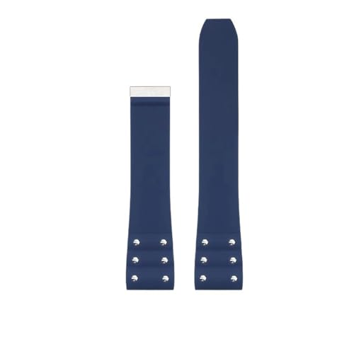 Bracelet montre en caoutchouc pour Cartier Santos 21mm silicone noir