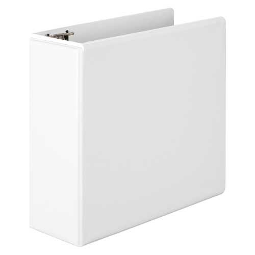Wilson Jones 4 Inch 3 Ring Binder, Basic D-Ring View Binder, White, 1 Case, 6 Binders/Case (W386-54WPPCS)