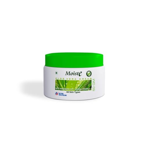 Image of Moiste Aloe Vera Moisturizer Cream For Face Women (Pack of 20) | Oily Skin, Dry & Combination Skin Types | Moisturizing Cream with Vitamin E, Tea Tree OIl & Wheat Germ Oil - 1000g