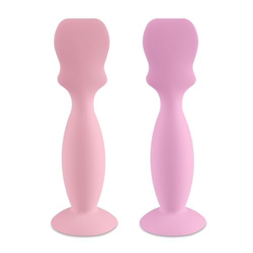 Image of 2 Pack Baby Diaper Cream Brush, Diaper Cream Spatula Applicator Silicone Baby Butt Paste Spatula for Babies, Newborn (2Pack, Pink/Soft Lilac)