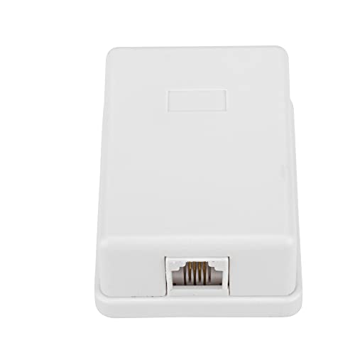 image for LanSenSu Phone Jack Surface Mount Single Port Telephone Jack Box 4 Scr