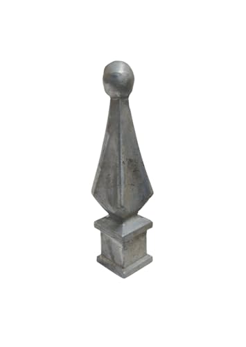Image of Cast Iron Fence Finials, Multiple Decorative Styles & Sizes, 1 /2 inch to 1 inch Inch Square and Round Spears, Fleur de Lis Design (1 /2 inch CAST Aluminium SQ, 10)