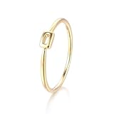 BWDHJLEY Anillo de oro para mujer de oro real 750, anillo de compromiso, vintage, oro blanco de 18 quilates, 67 (21.3), Oro amarillo de 18 quilates (750), Sin piedra preciosa