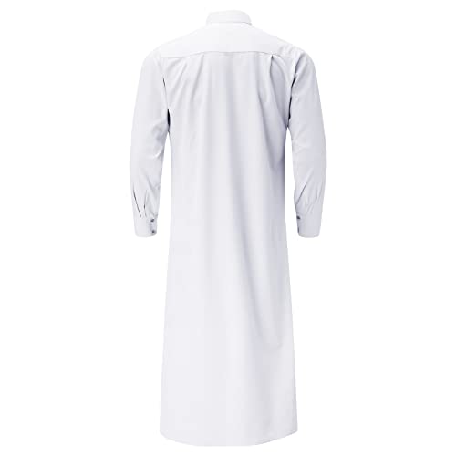 Hijab de prière uni blanc 3XL coupe extra ample fluide - 5