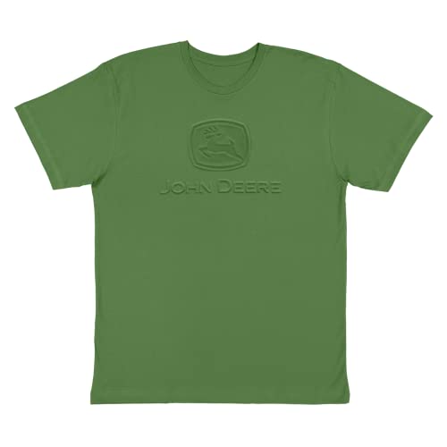 T-shirt en relief John Deere vert pour homme aux finitions haut de gamme