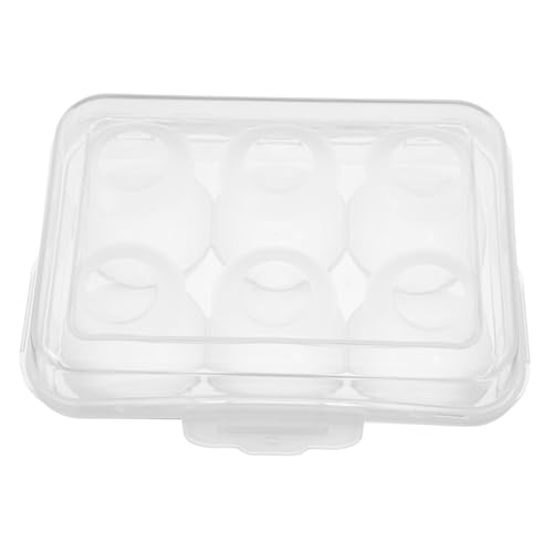 LOORGVEL Caja Transparente para Huevos con Tapa Organizador Apilable con Cierre Seguro y Sellado Hermético para Nevera y Camping Portador Portátil para Huevos y Pequeños Objetos Diseño