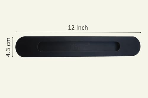 Image of FAST CSH03 Stainless Steel Black Architechral Cabinet Concealed Sliding Door Handle for Wardrobe & Cupboard Doors. (12 INCH)
