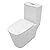 Sarlai Bathroom One Piece Toilet - Bathroom Toilet Comfort Height Dual Flush Elongated White Ceramic Modern Bathroom One Piece Toilet with Soft Seat, 12" Rough - In, Wax Ring Included