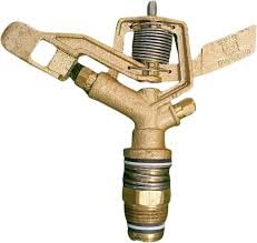 Image of 1 Piece Brass Impact Sprinkler Head, 360-Degree Rotating, Metal Construction