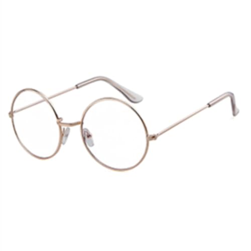 Lunettes de soleil rondes rétro métal avec protection UV400 pour style punk quotidien