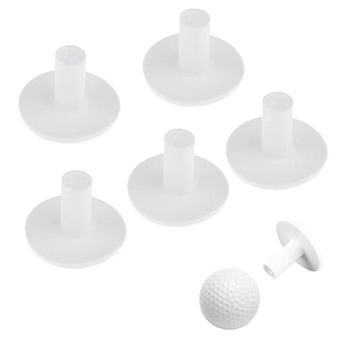 BESSTUUP 5 Pieces Rubber Golf Tees Holder for Golf Driving Range Tee Practice Tool, Durable and Non-Toxic, 2.13 x 1.38 Inch