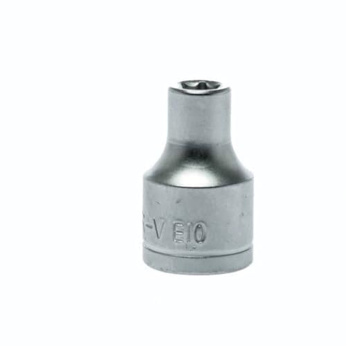 Teng Tools E10 1/2 Inch Drive Female E-Torx Star TX-E Chrome Vanadium Socket | Mechanic Tool | Hand Tool - M120710-C