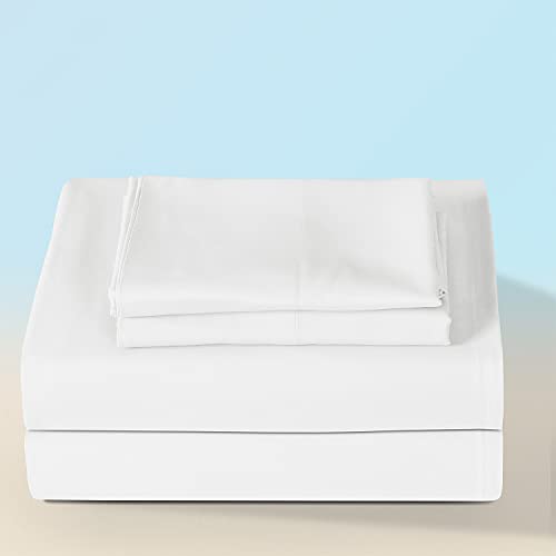 Blc California King White Sheets, Brushed Microfiber King Size Egyptian Bedding, Extra Soft Cooling Bed Sheet, Deep Pocket Up To 15-Inch Mattress, Hypoallergenic Wrinkle, Fade, Shrink Resistant #TOP28