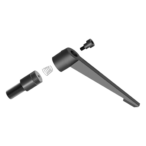 Image of 2PCS Clamping Lever Handles, M8 x 32mm Male Thread, Adjustable Quick Release Locking Rotating Screw Bolt Stud Knobs Apply for Lathe Machinery, Black