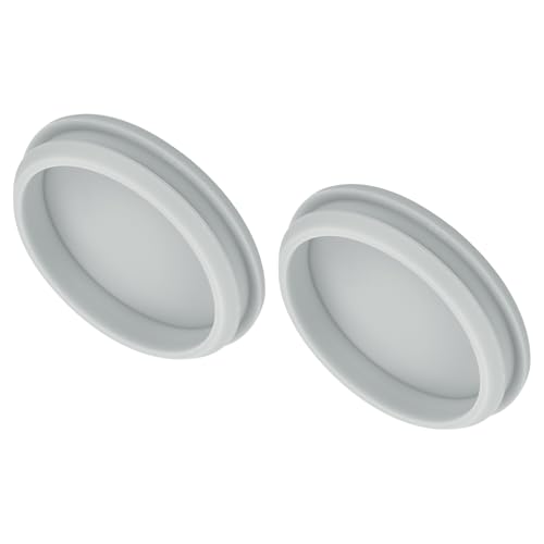 Image of MECCANIXITY 2pcs Silicone Snap in Locking Hole Plugs,58.6mm /2.3 Inch Mounting Diameter Narrow Groove Width 5mm Panel Seal Cover Round for Kitchen Bulkheads Waterproof Sealing Plugs Grey