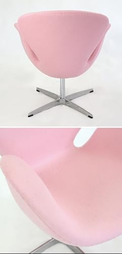 Image of Modern Swivel Lounge Chair with Hydraulic Lift for Home Office Hotel Cafe (Pink Velvet)