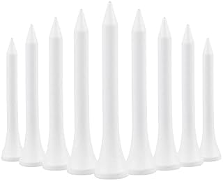 54mm 2 1/8" White Wooden Golf Tees Tee Pegs Eco Environmentally Friendly - Pack of 100